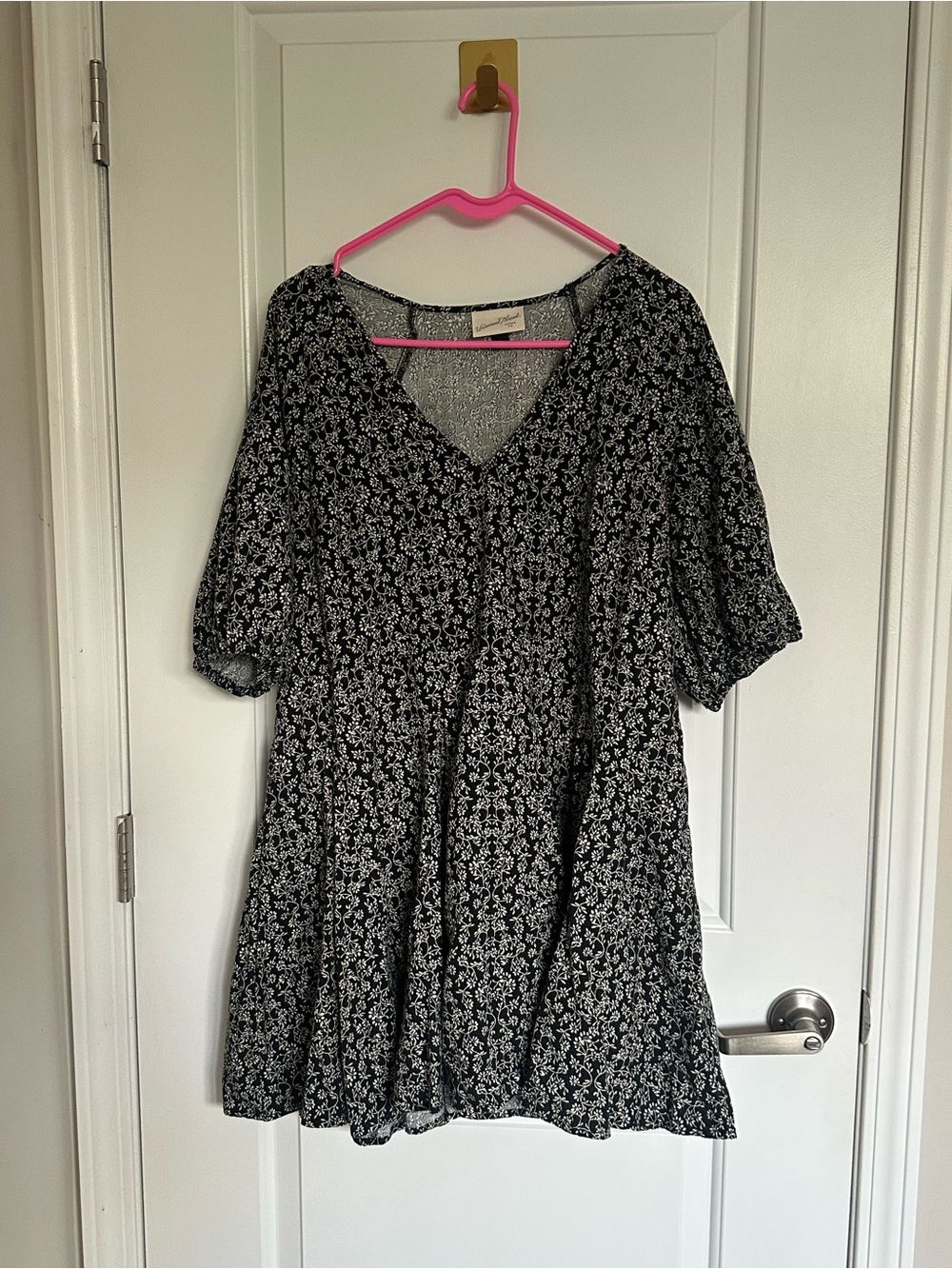 Universal Thread Black and White Floral Mini Dress